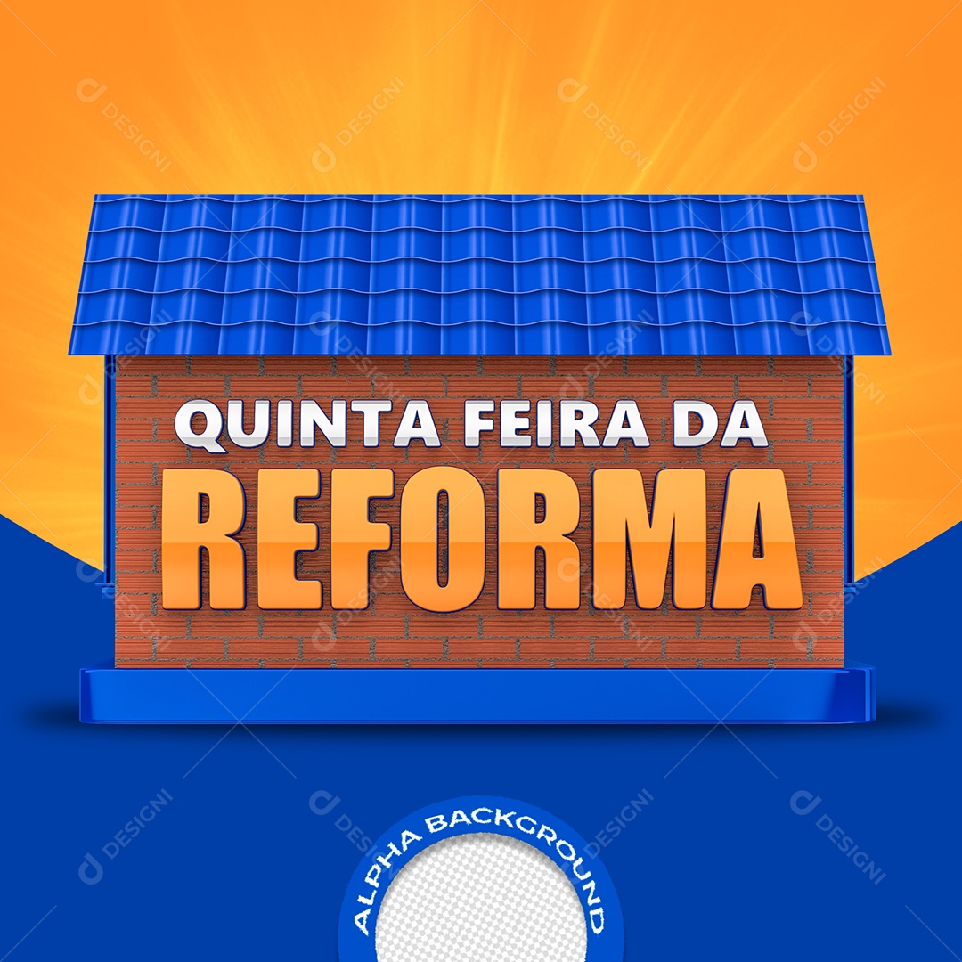 Quinta-feira da Reforma Selo 3D PSD