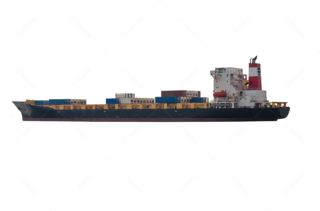 Navio de carga de contêiner.