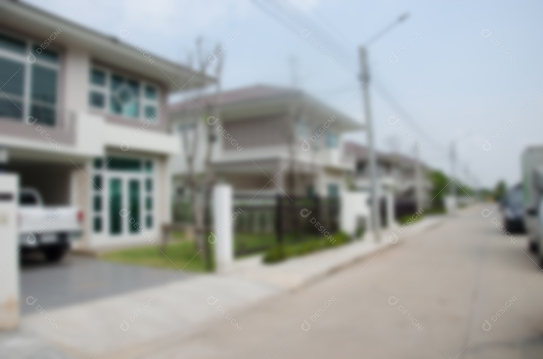 Abstrato desfocar exteriores da casa para plano de fundo.