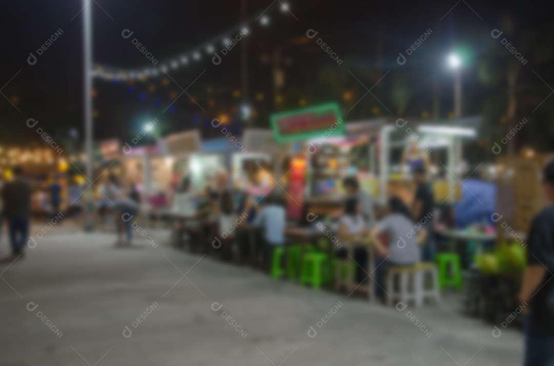 Resumo borrão caminhão de comida festival. Como plano de fundo, tom vintage.