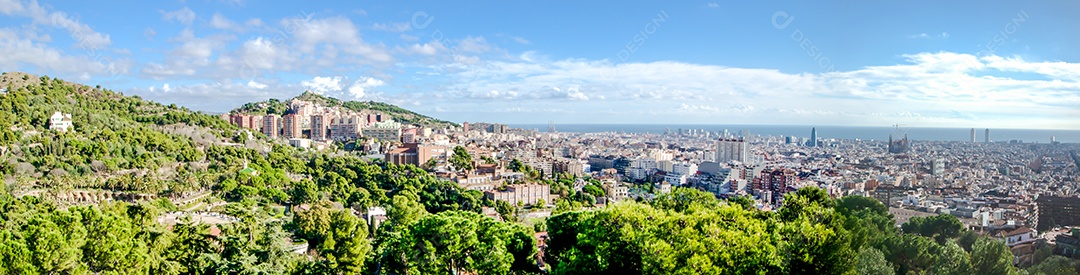Panorama de Barcelona de Montjuic.