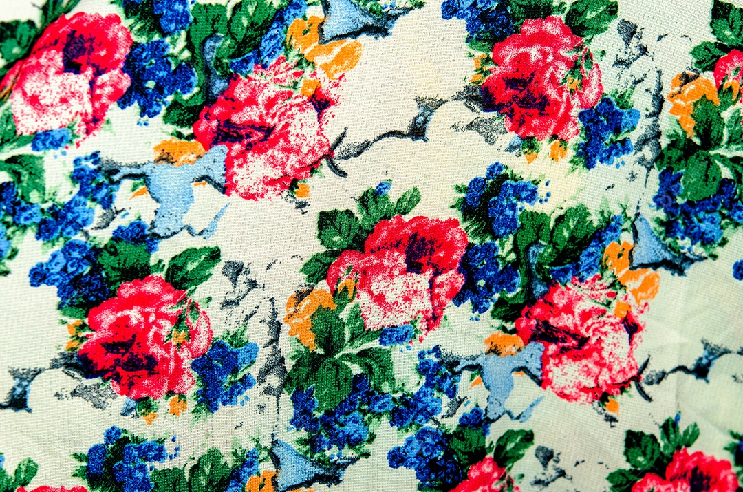 Textura elegante moderna. A flor de chintz de algodão.