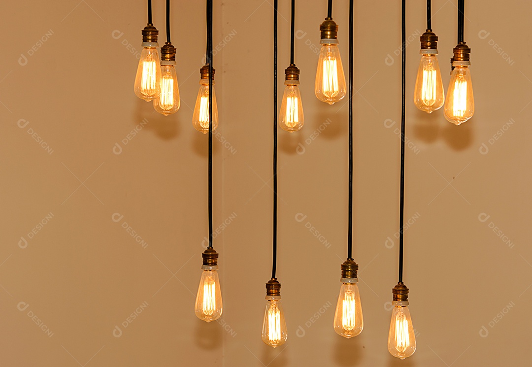 Bela decoração de iluminação. Vintage