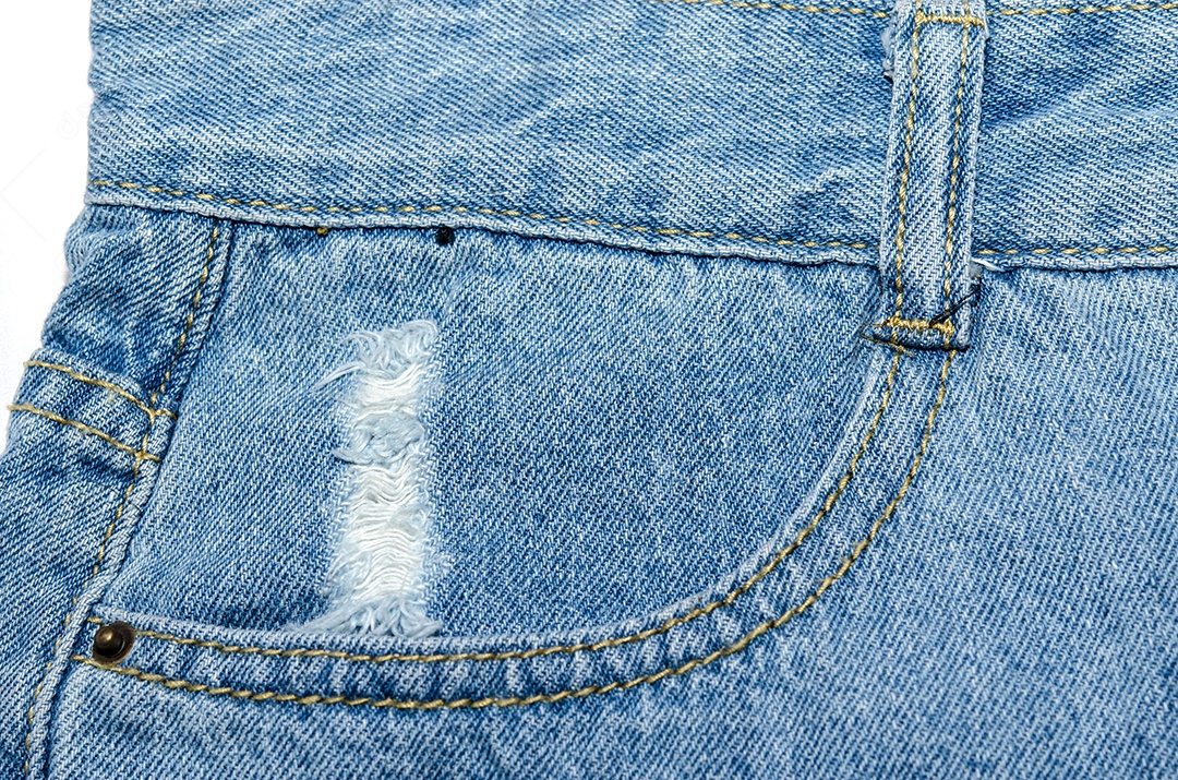 Close-up de bolso de jeans de moda.