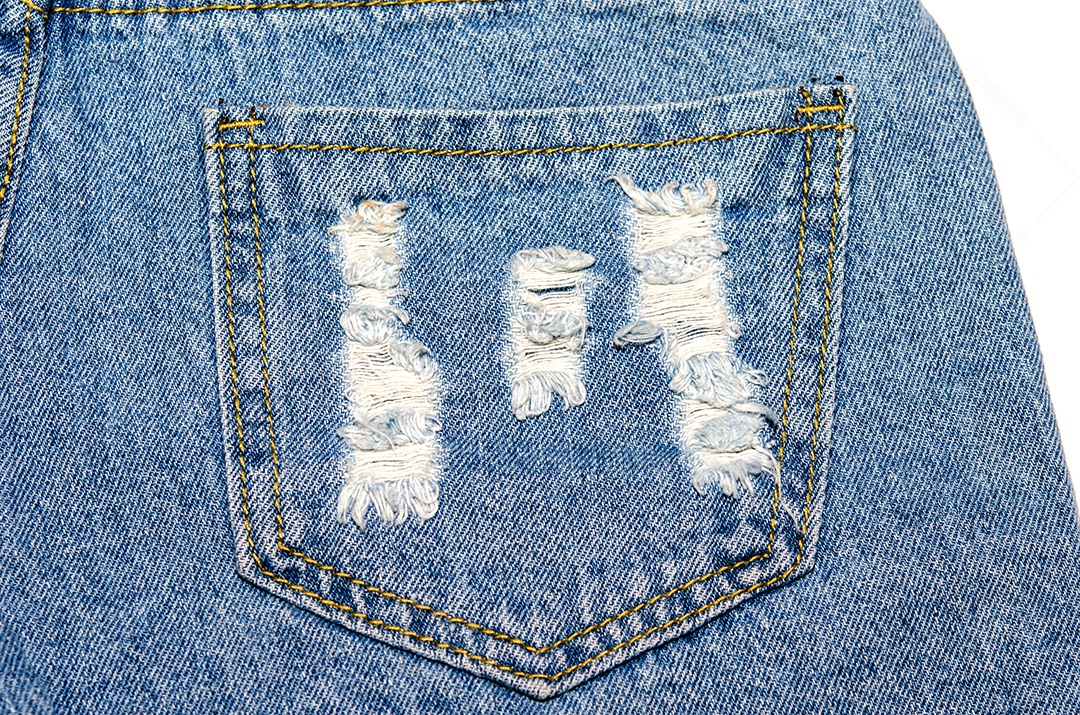 Close-up de bolso de jeans de moda.