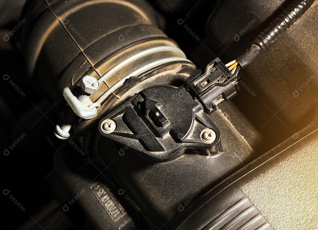 Sensor de ar do coletor de admissão de ar no motor do carro