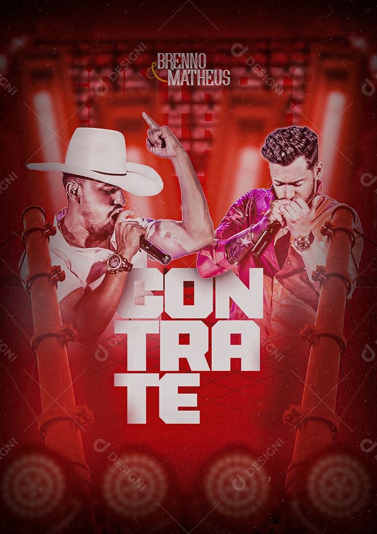 Contrate Brenno e Mateus Flyer Social Media PSD Editável