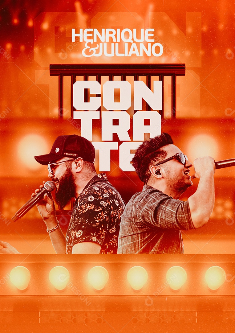 Contrate Henrique e Juliano Flyer Social Media PSD Editável
