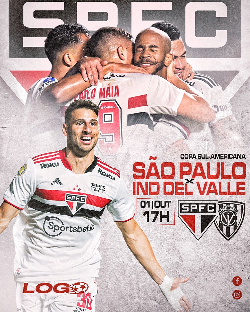 Social Media Flyer São Paulo Final Sulamericana PSD Editável