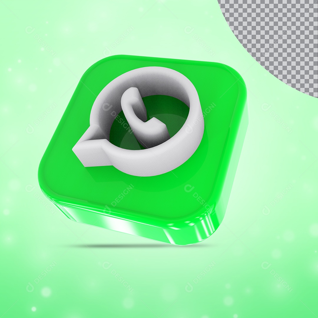 Whatsapp Elemento 3D Para Composição PSD