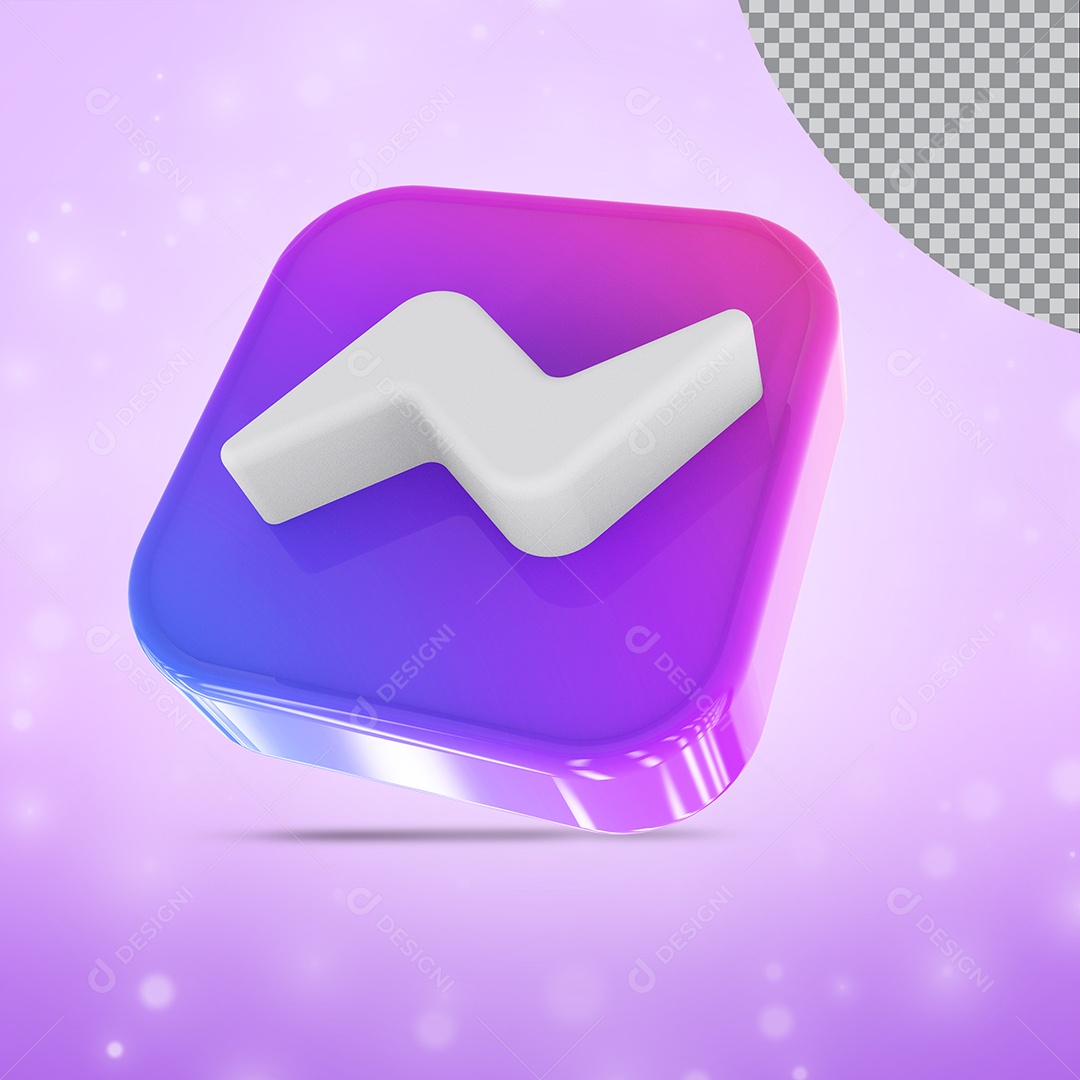 Messenger 3D Element For Composition PSD