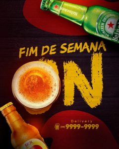 Fim De Semema On Peça A Sua Cerveja Agora Social Media PSD Editável