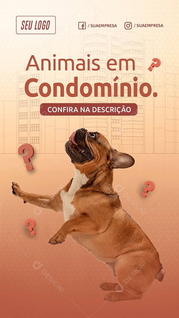Social Media Animais em Condomínio Confira na Descrição PSD Editável