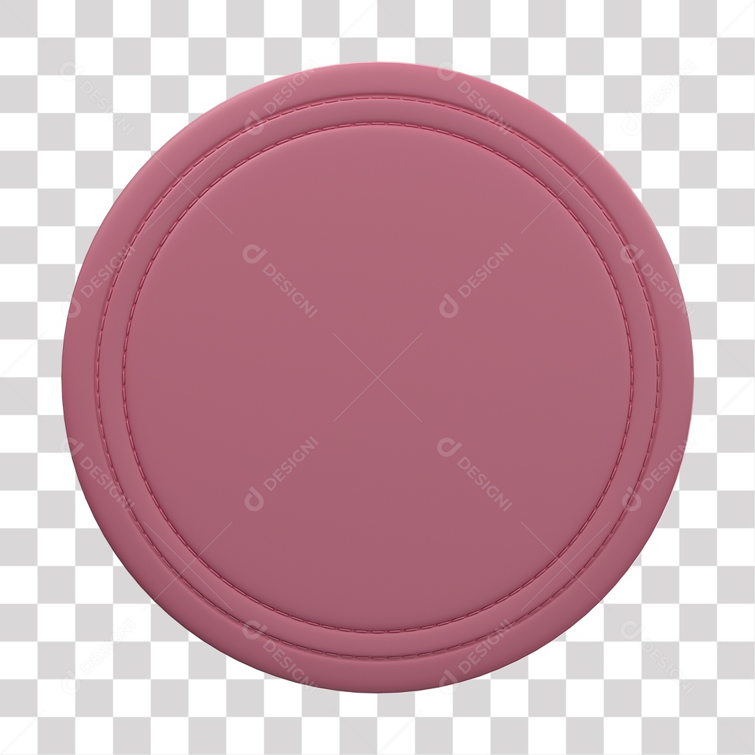 Pódio Rosa Elemento 3D para Composição PNG Transparente