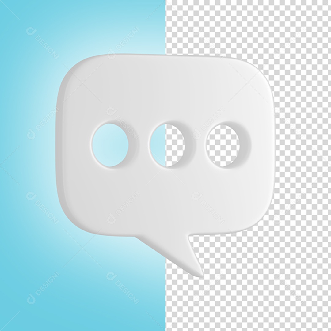 Mensagem 3D PNG Transparente Sem Fundo