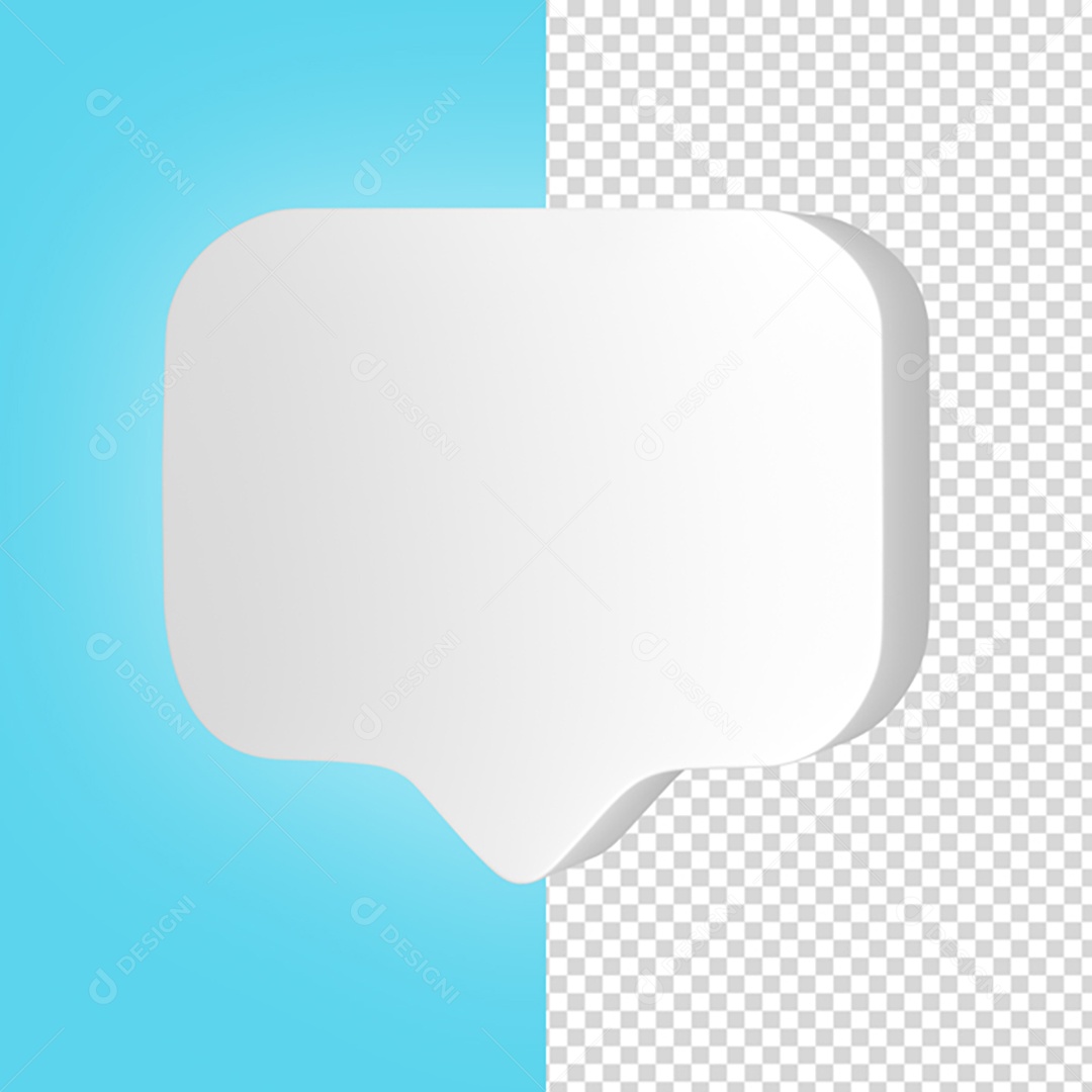 Mensagem Facebook 3D PNG Transparente Sem Fundo