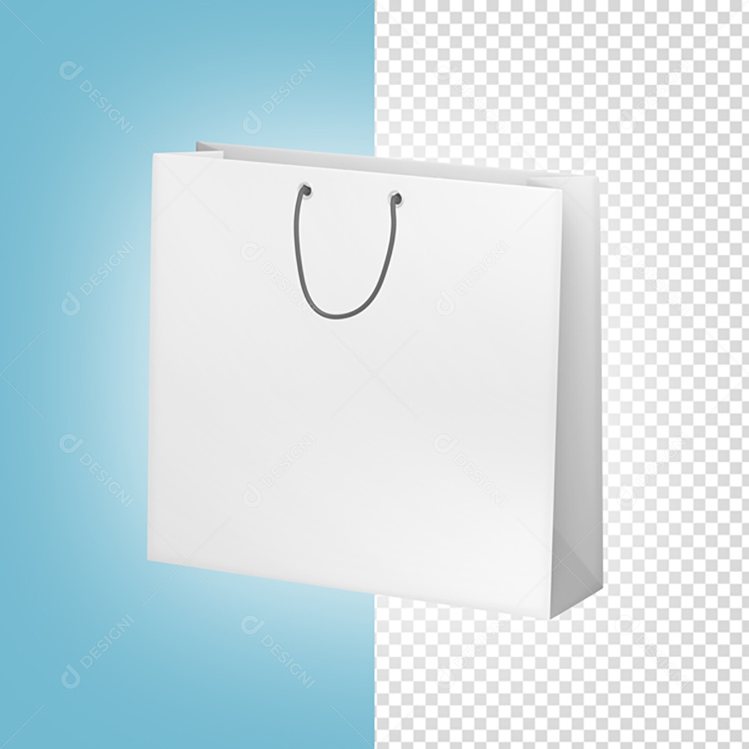 Sacola de Compras 3D PNG Transparente Sem Fundo