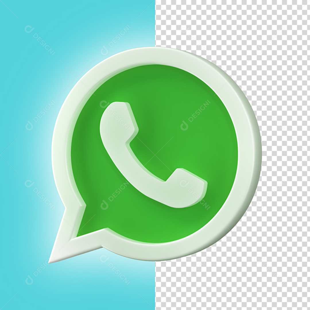 WhatsApp 3D PNG Transparente Sem Fundo