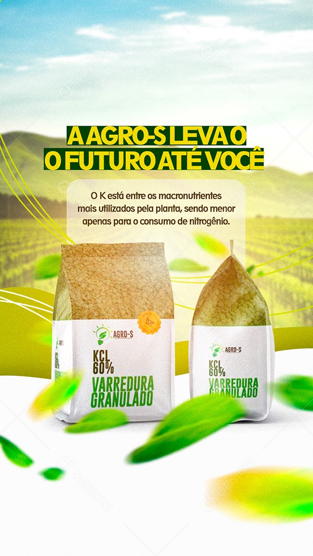 Story A Agro-s Leva o Futuro até Você Fertilizantes Social Media PSD Editável