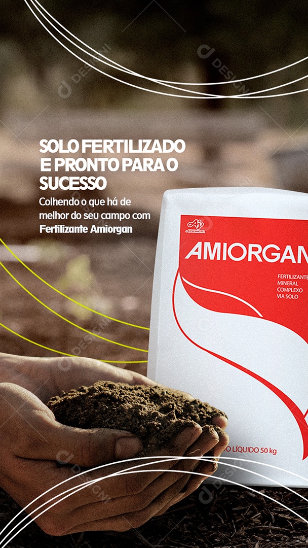 Story Solo Fertilizado e Pronto para o Sucesso Fertilizantes Social Media PSD Editável