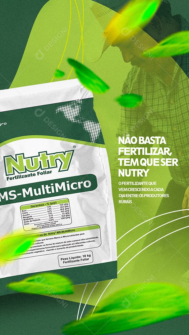 Story Não basta Ferilizar tem que ser Nutry Fertilizantes Social Media PSD Editável
