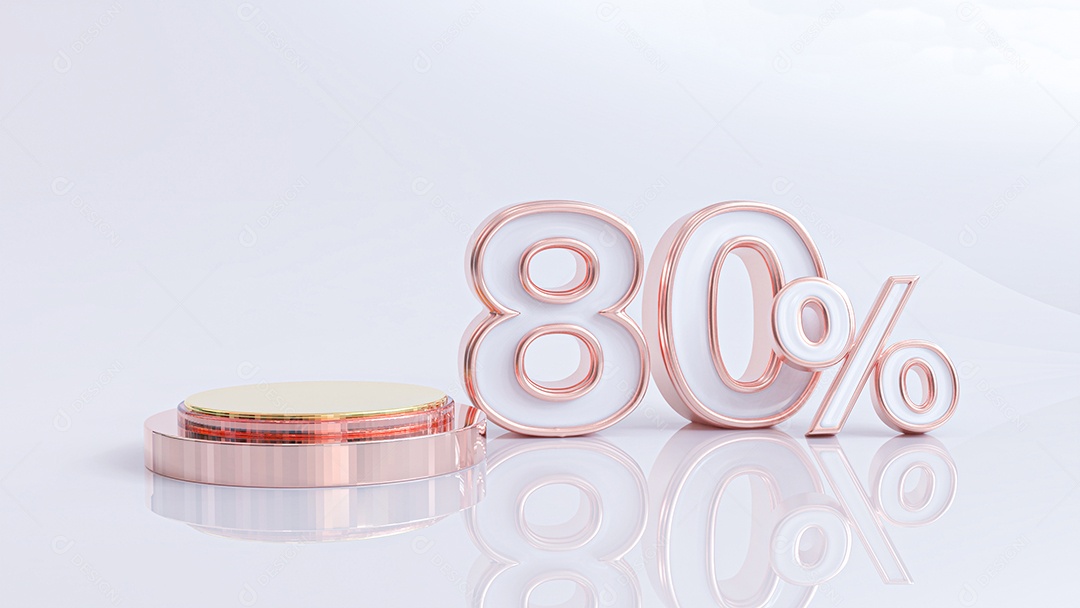 Background Podium Dourado 80% De Descontos PSD Editável