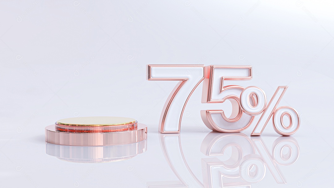 Background Podium Dourado 75% De Descontos PSD Editável