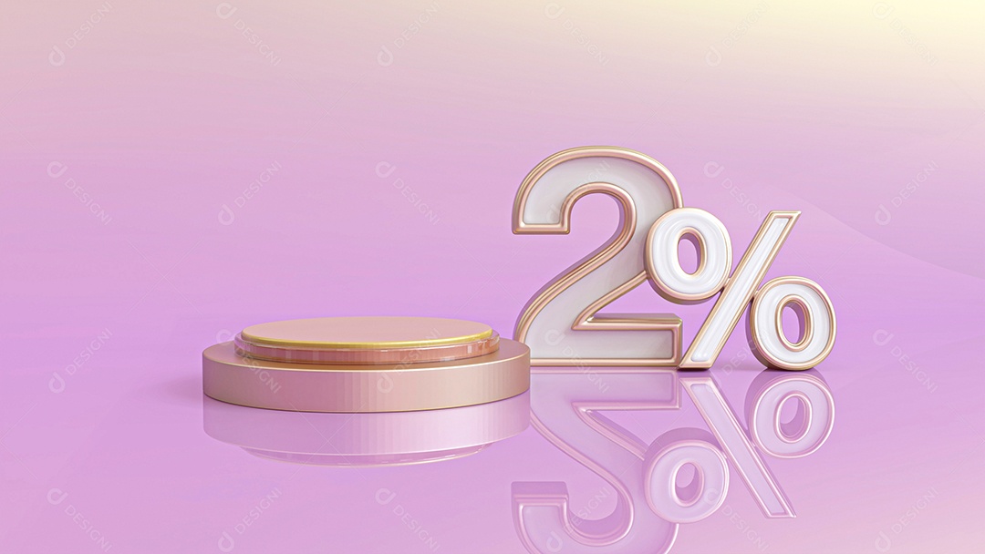 Background Dourado 2% De Descontos PSD Editável