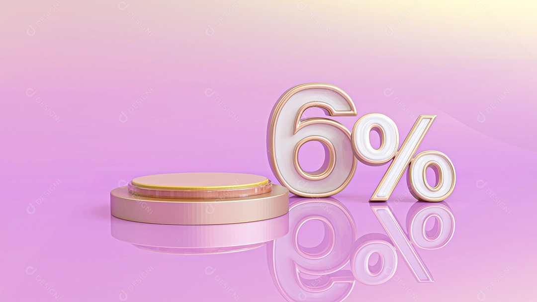 Background Dourado 6% De Descontos PSD Editável