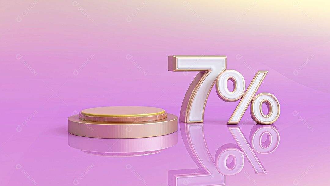 Background Dourado 7% De Descontos PSD Editável