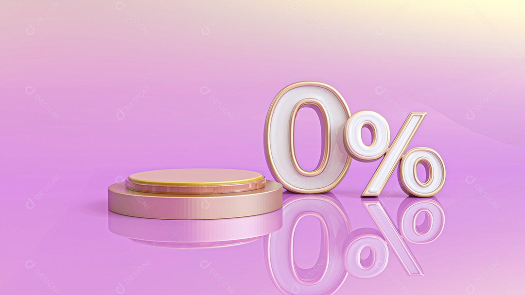 Background Dourado 0% De Descontos PSD Editável