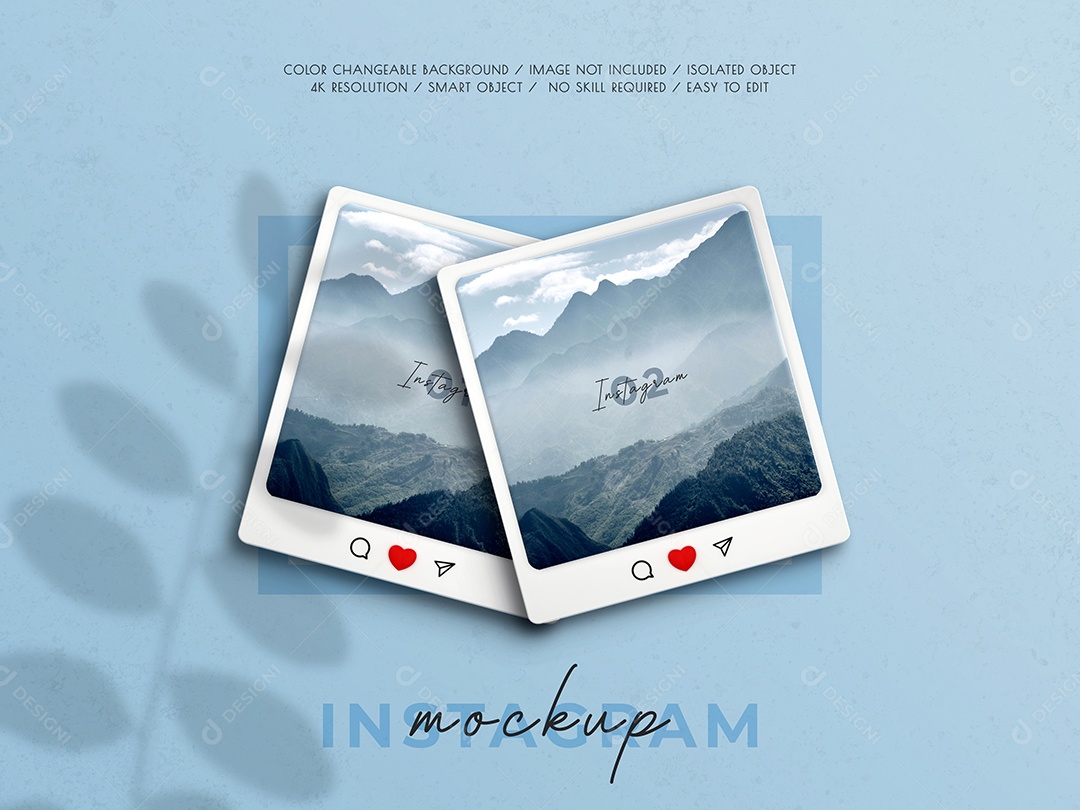 Mockup do Instagram 3D PSD Editável
