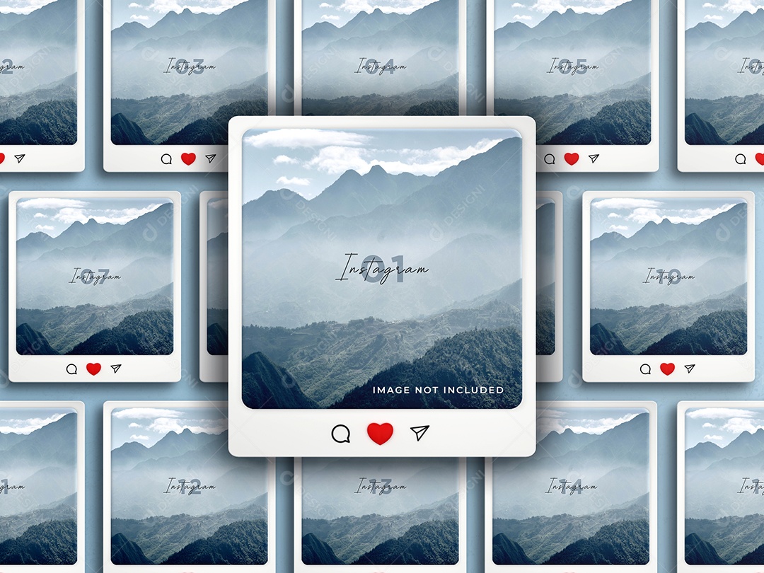 Mockup do Instagram 3D PSD Editável