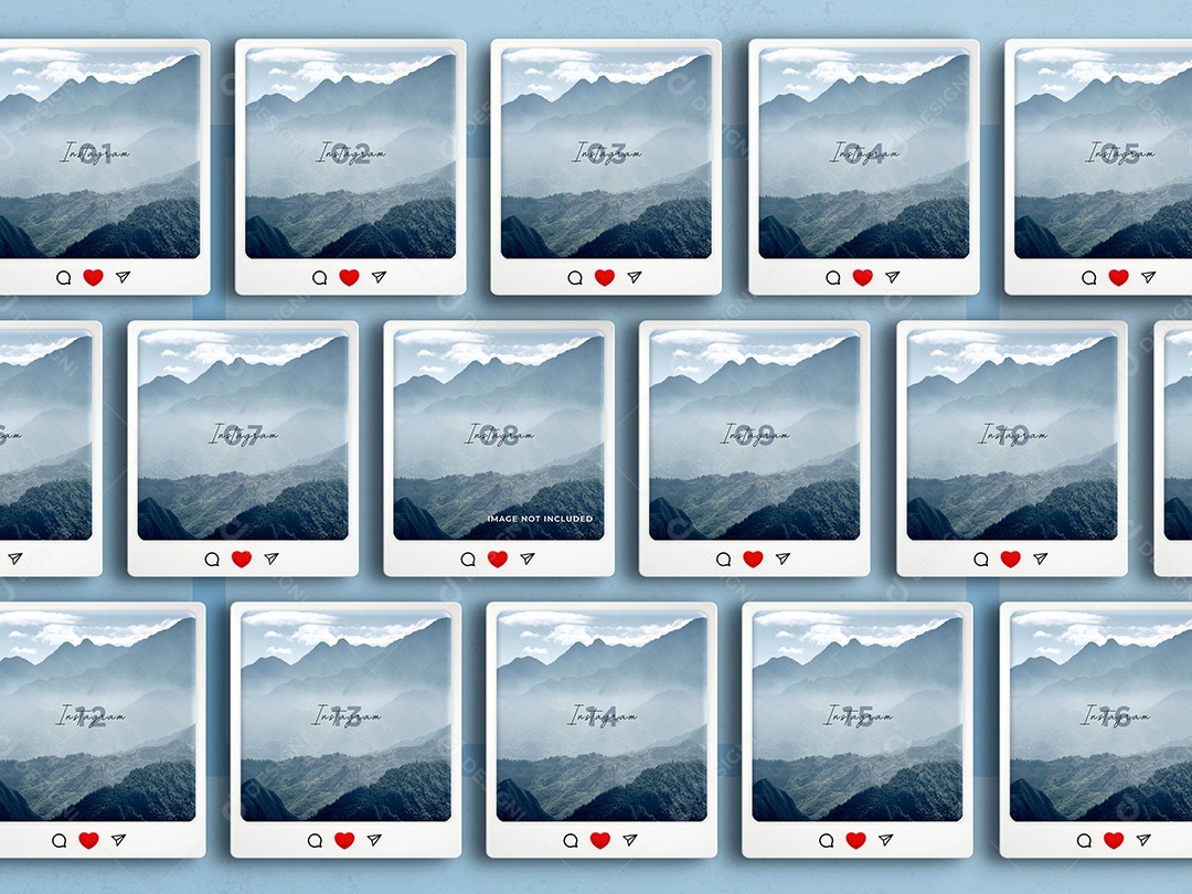 Mockup do Instagram 3D PSD Editável