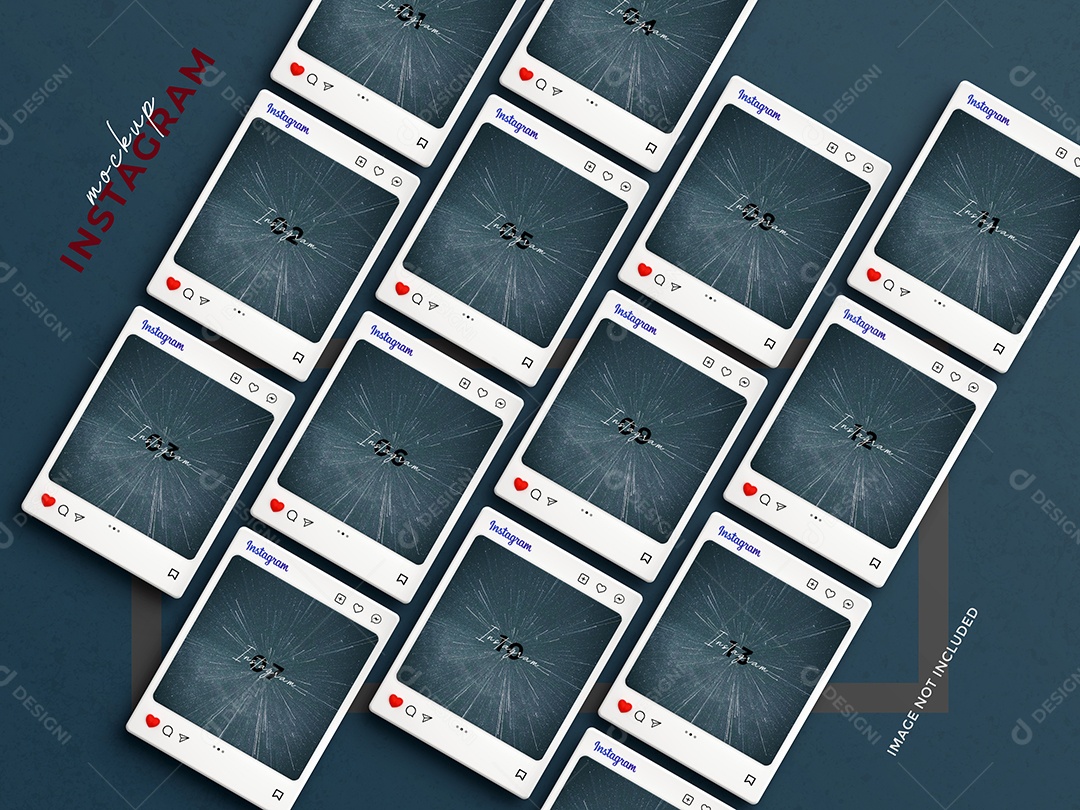 Mockup de Interface do Instagram 3D PSD Editável