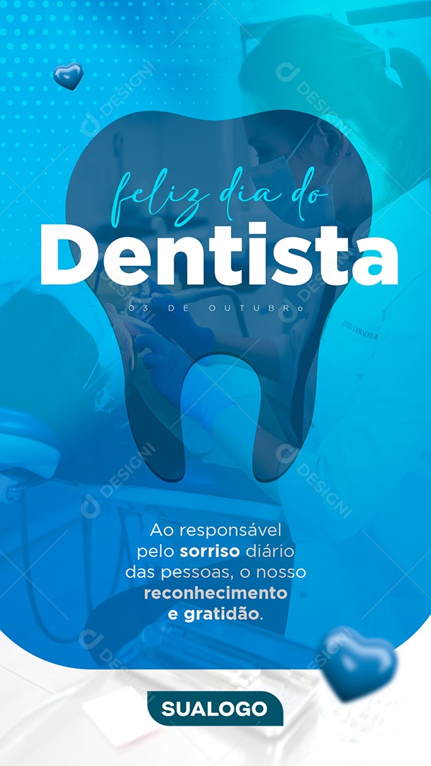 Post Feed Data Comemorativa 25 de Outubro Dia do Dentista Social Media PSD Editável