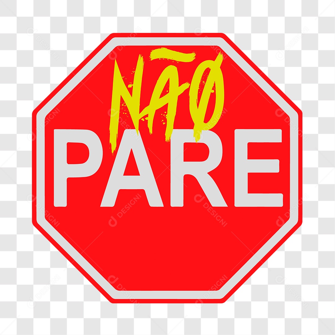 Lettering Não Pare EPS + PNG