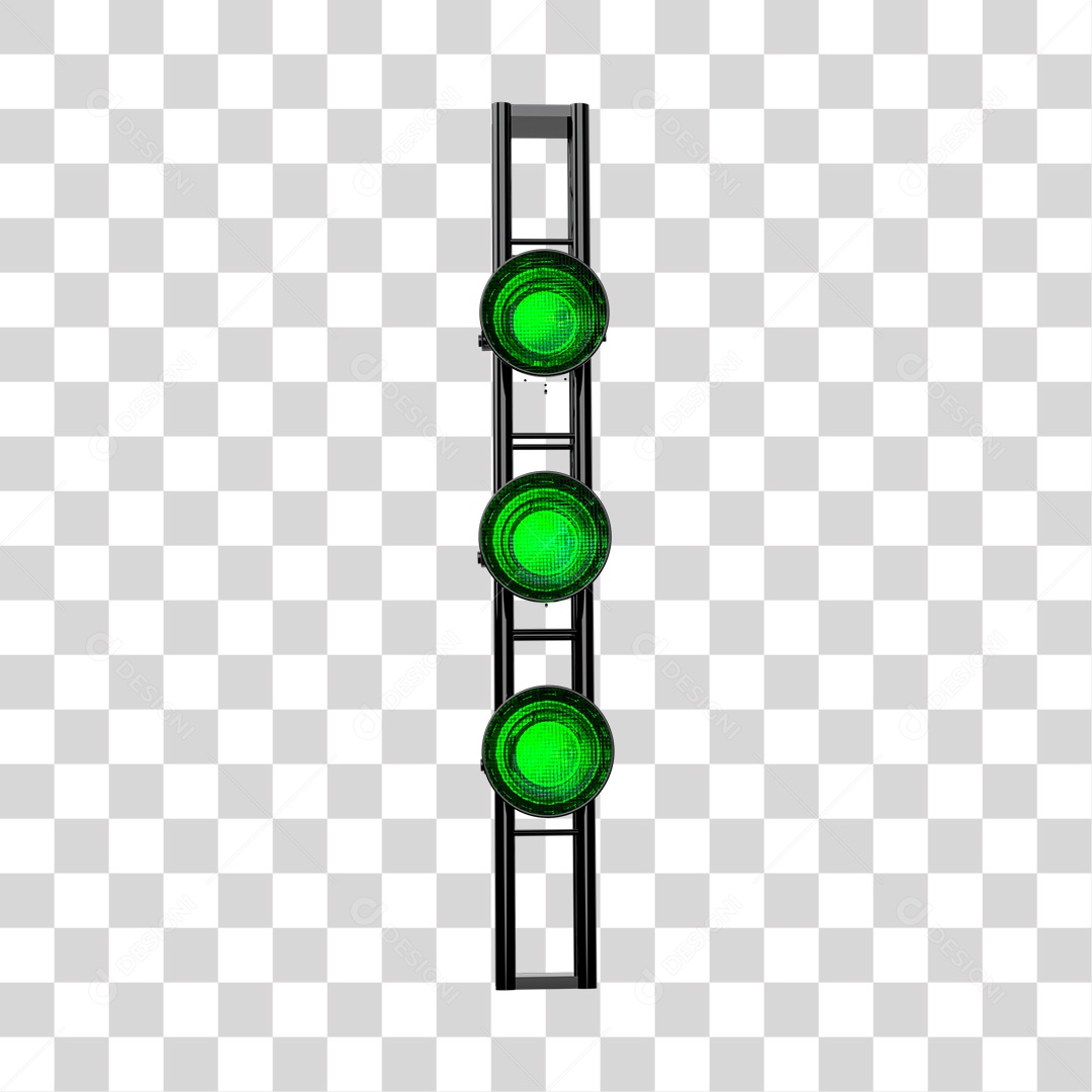 Refletores de Luz Com Luz Verde Elemento 3D para Composição PNG
