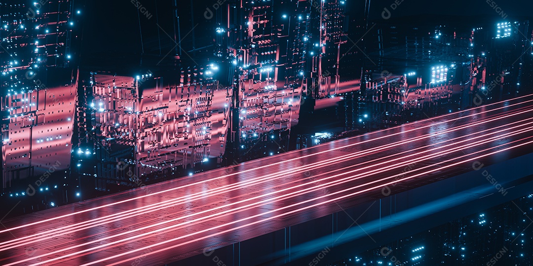 Conceito paisagem da cidade noturna