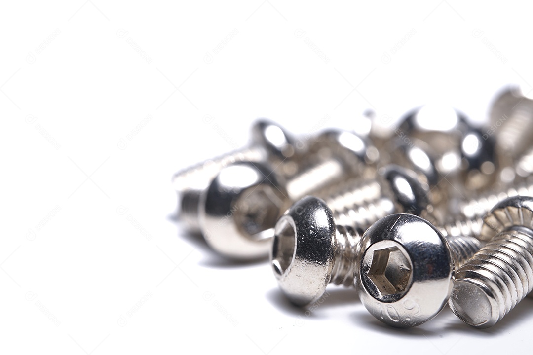 Esta é uma imagem de parafusos industriais