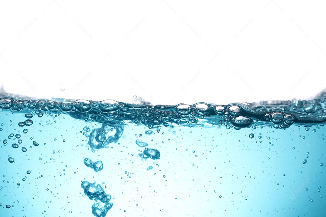 Água com borbulhas.