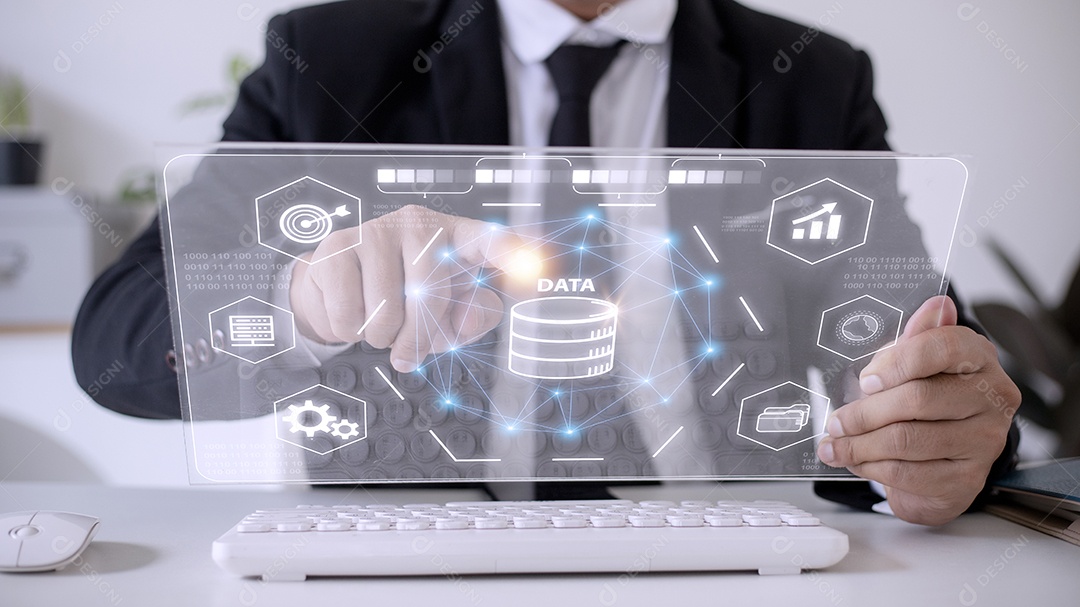 Tecnologia de visualização de big data e analytics com cientista