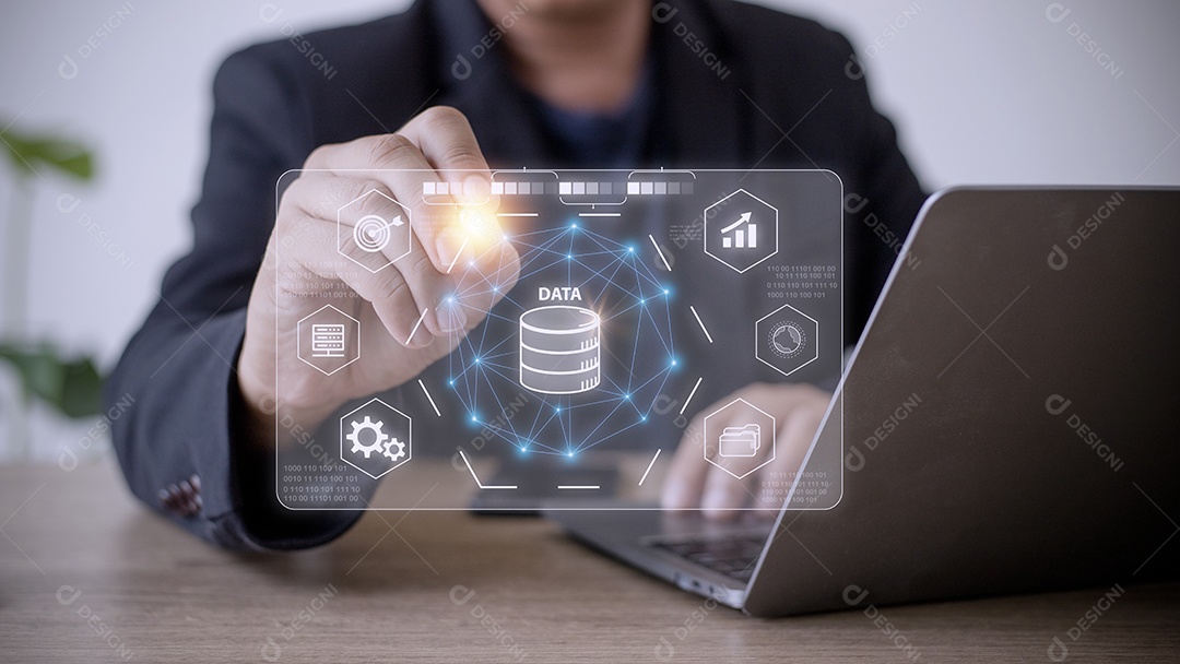 Tecnologia de visualização de big data e analytics com cientista