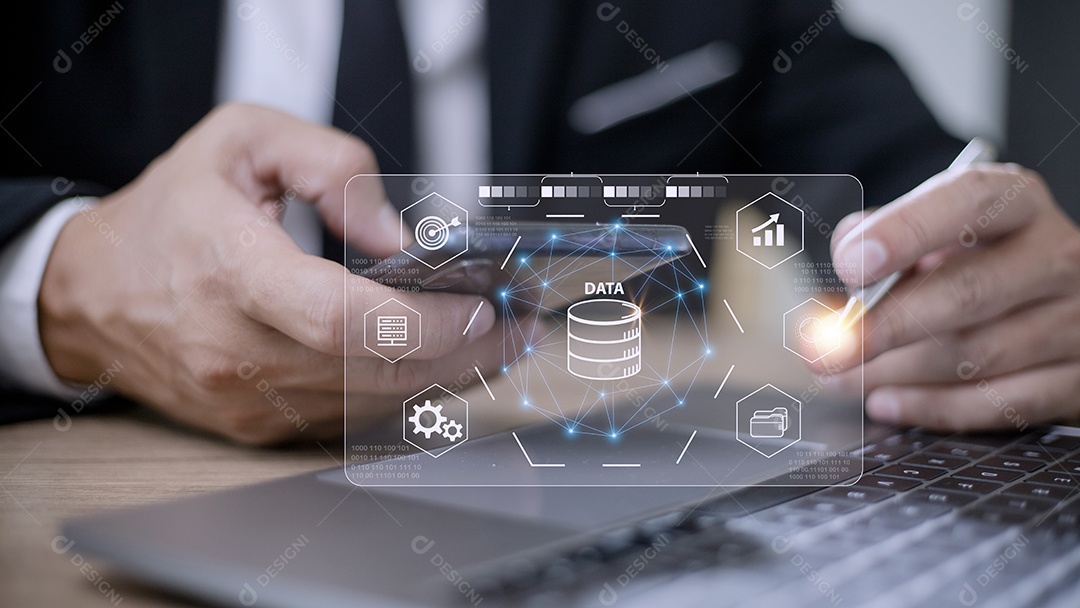 Tecnologia de visualização de big data e analytics com cientista