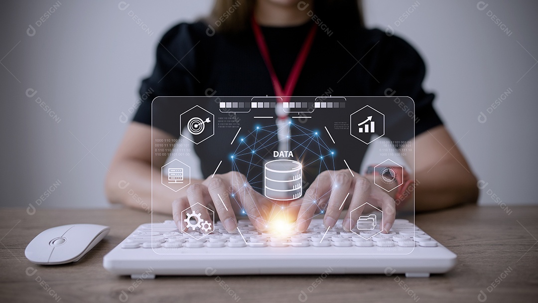 Tecnologia de visualização de big data e analytics com cientista