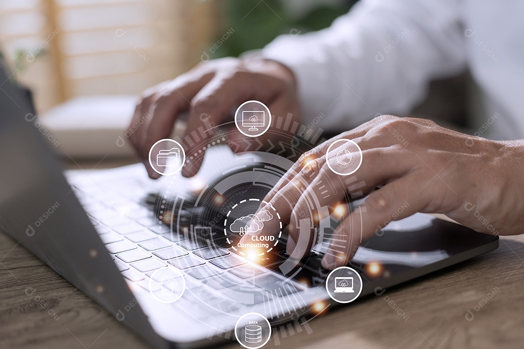 Diagrama de computação em nuvem Serviço de tecnologia de armazenamento de dados de rede