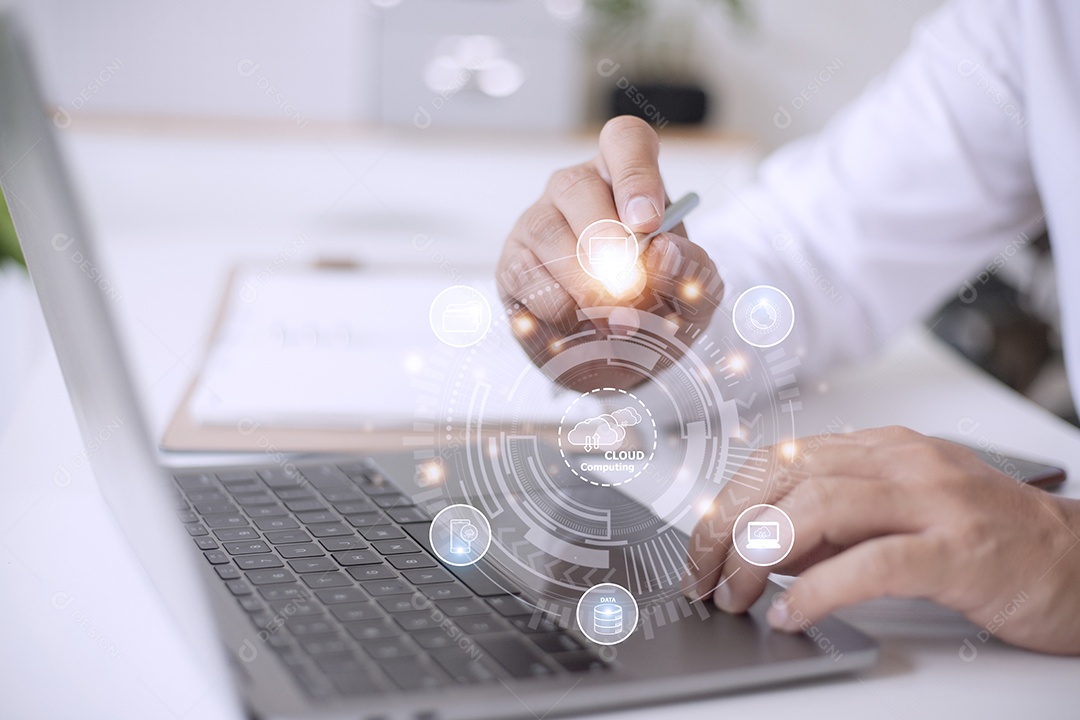 Diagrama de computação em nuvem Serviço de tecnologia de armazenamento de dados de rede