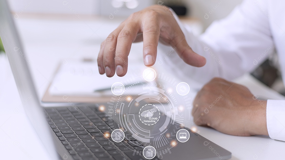 Diagrama de computação em nuvem Serviço de tecnologia de armazenamento de dados de rede