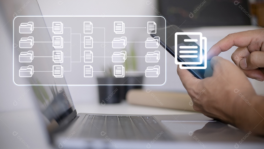 Sistema de gerenciamento de documentos (DMS) sendo configurado pelo consultor