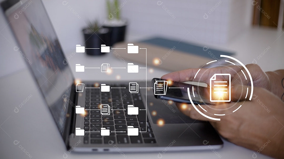 Sistema de gerenciamento de documentos (DMS) sendo configurado pelo consultor